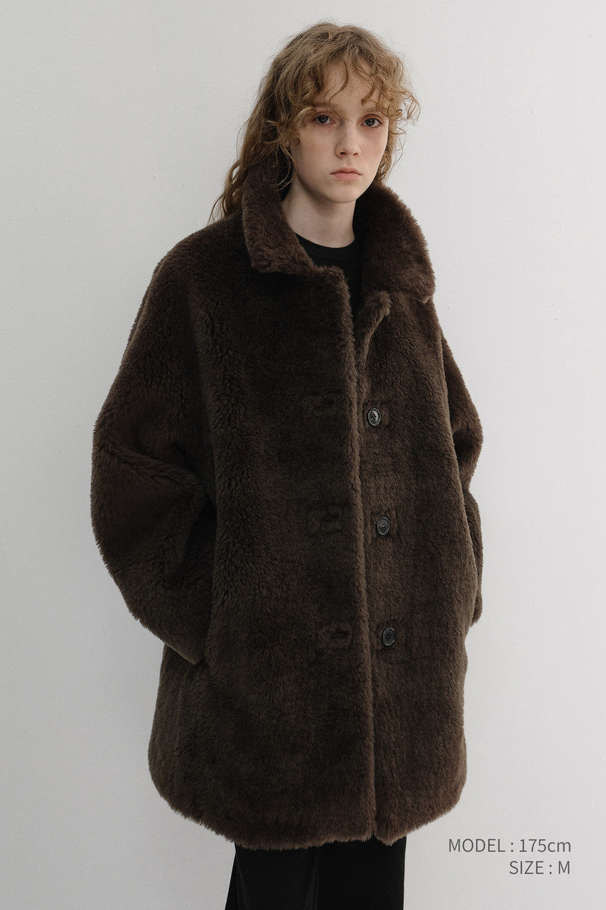 Dunst Fluffy Fur Jacket Brown