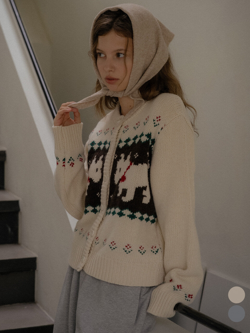 Tillidie Puppy wool blended cardigan