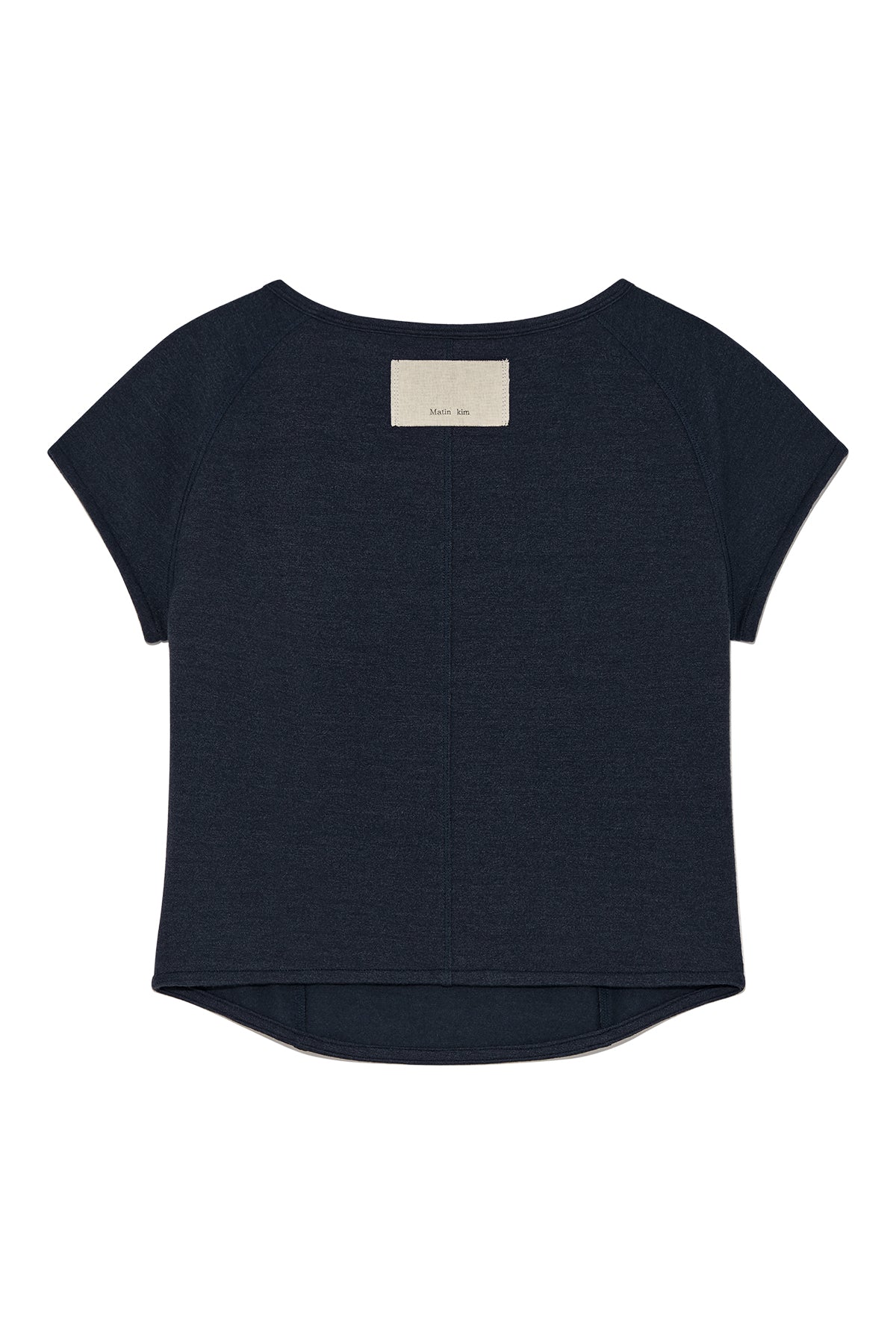 [matinkim] RABBIT PRINTING RAGLAN SLIM TOP IN NAVY