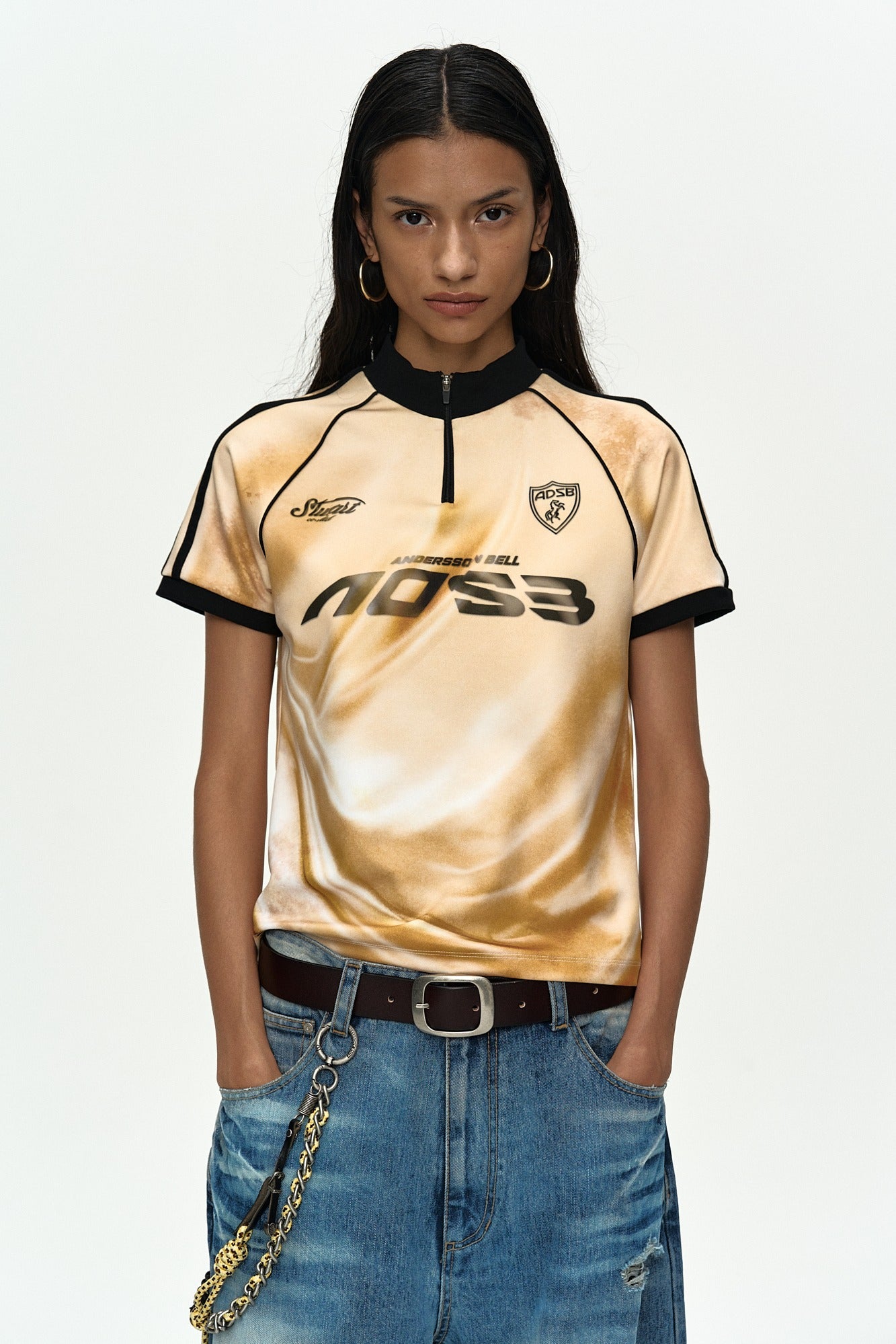 Andersson Bell Printed Football Zip-UP Top
