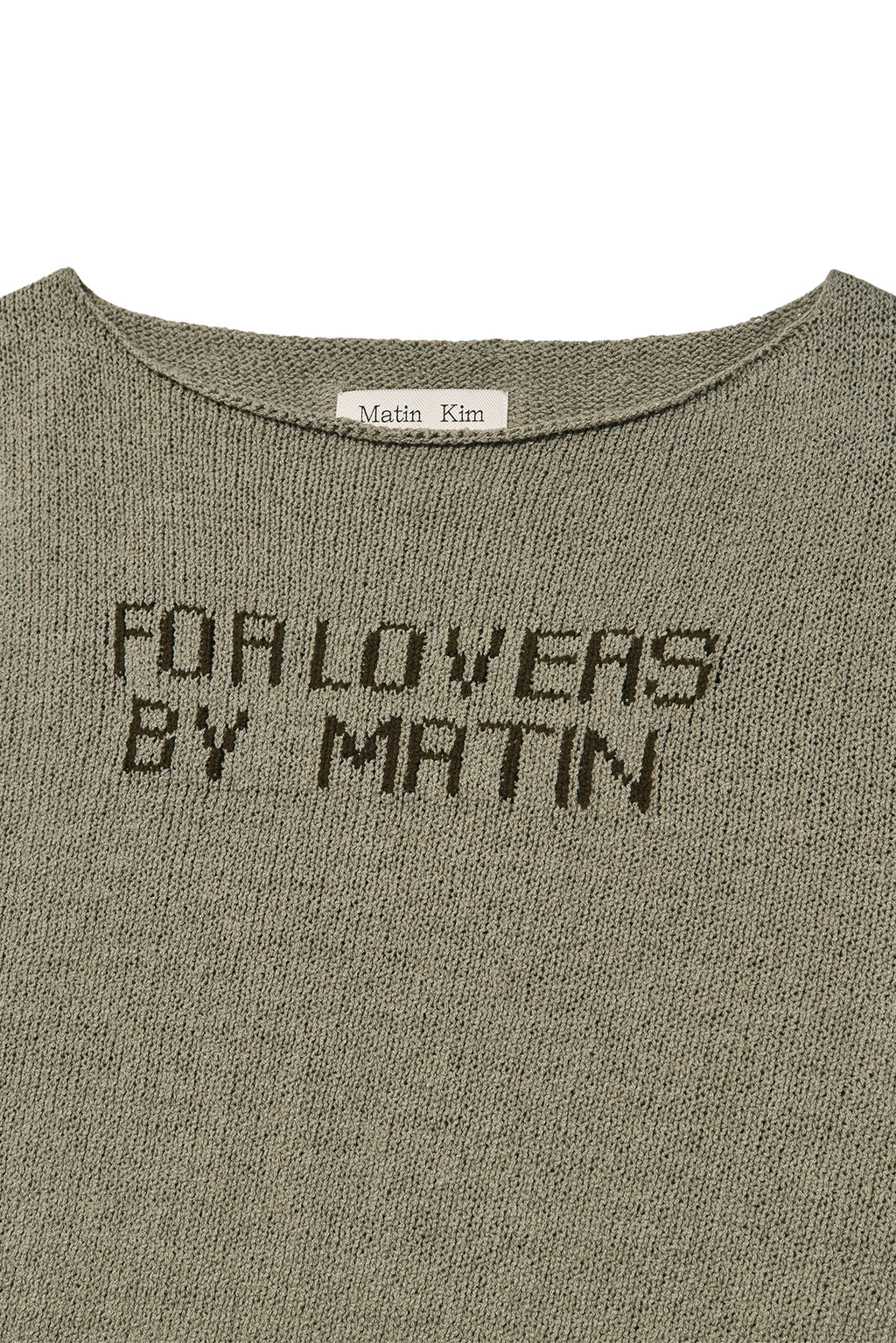 [matinkim] FOR LOVERS PUNCHING POINT PULLOVER IN OLIVE