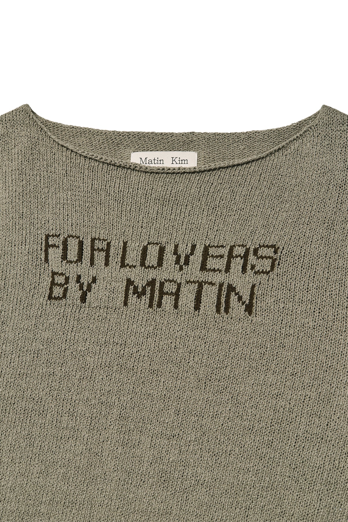 [matinkim] FOR LOVERS PUNCHING POINT PULLOVER IN OLIVE