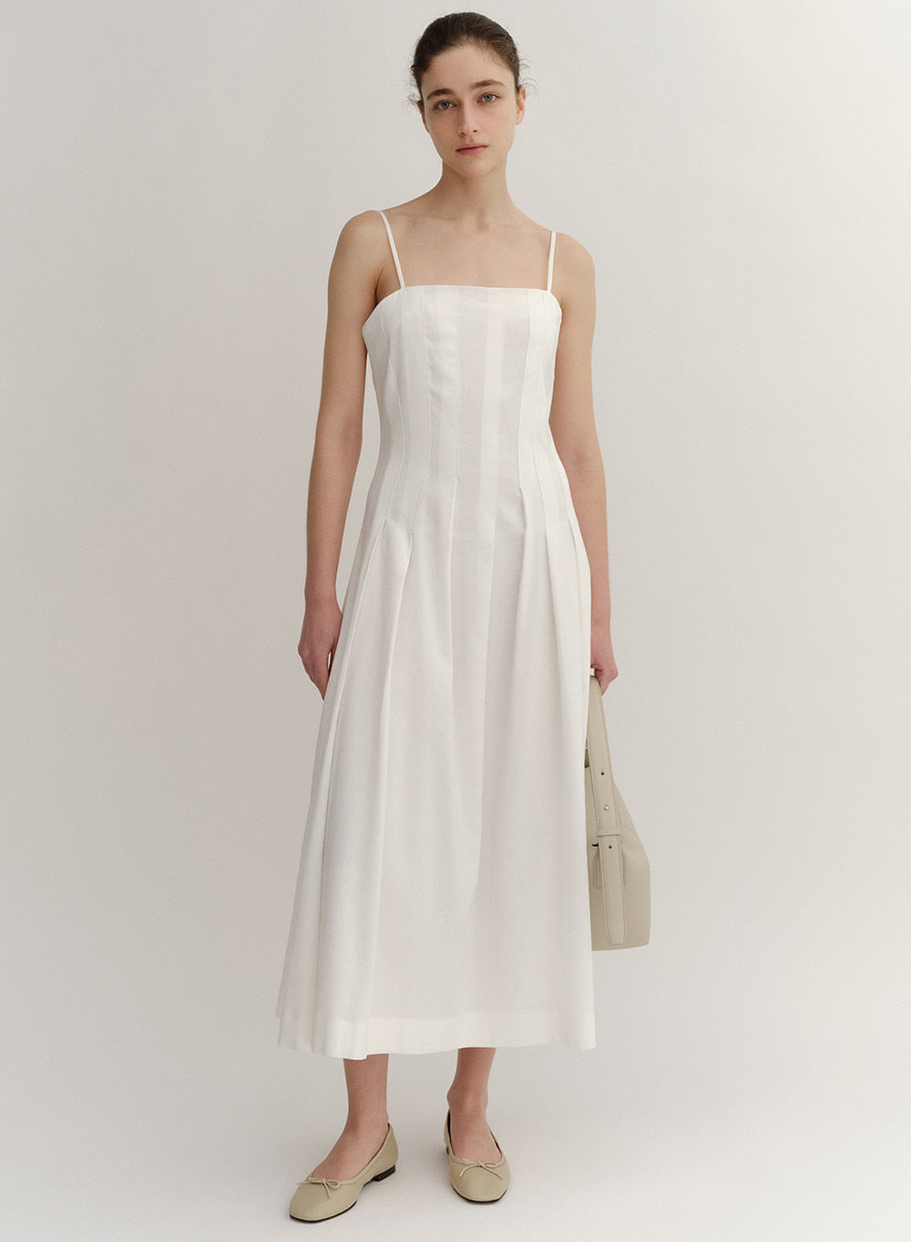 Kindersalmon Varda Long Dress Off-White
