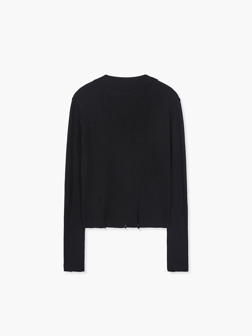 MARGESHERWOOD Ribbed Collar Cardigan black