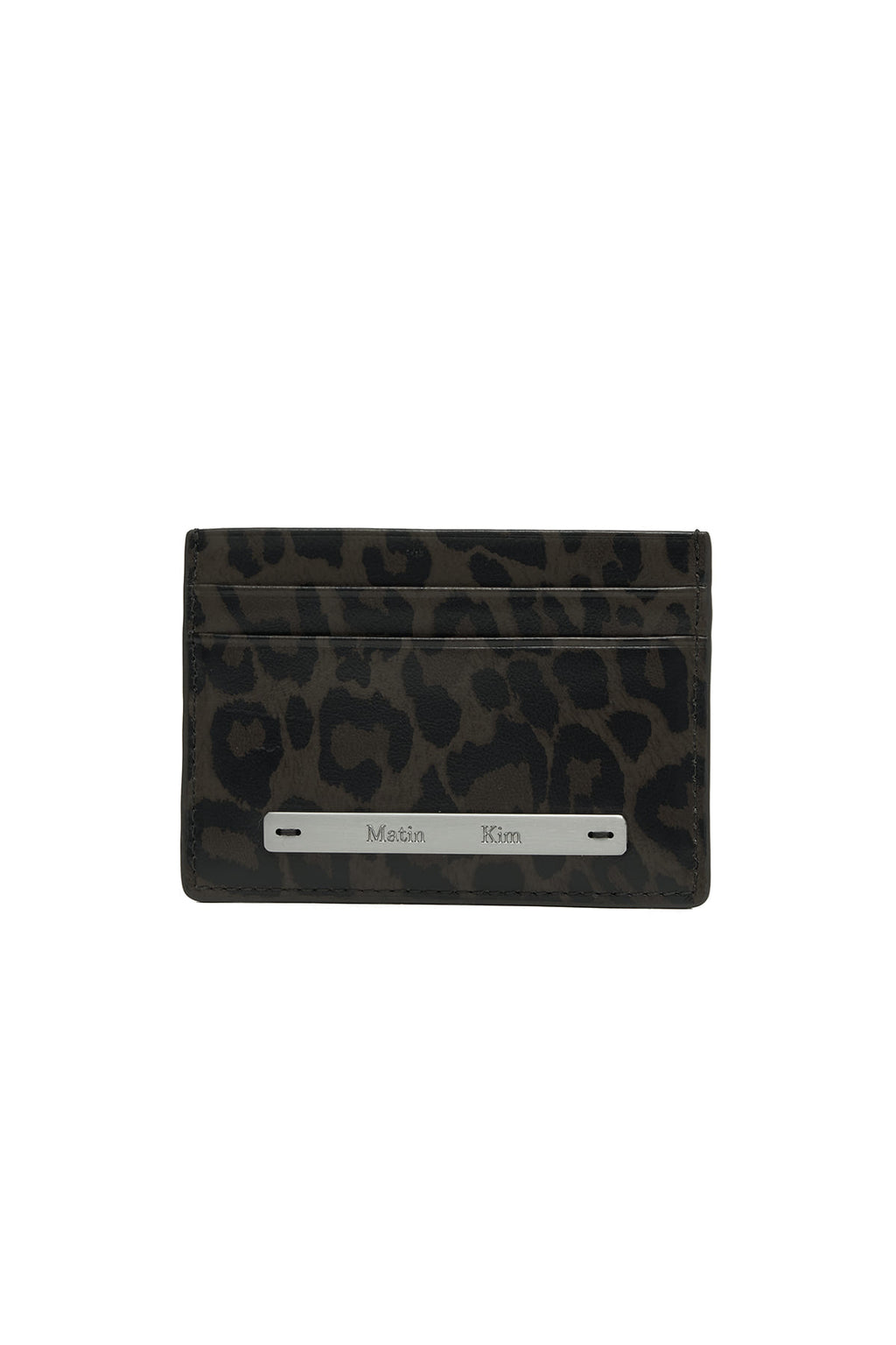 Matinkim Leopard Vintage Card Wallet IN Charcoal