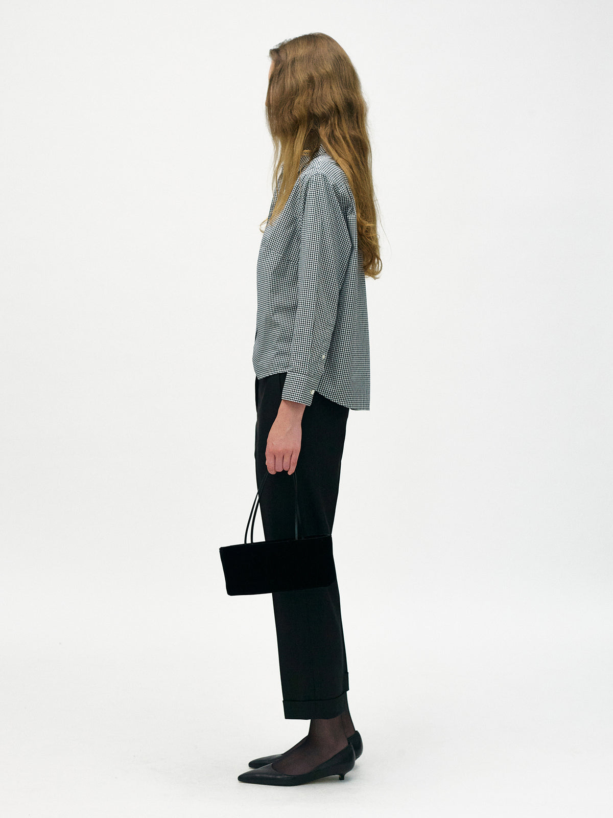 Nothing Written Arietta hidden button shirt (Black check)