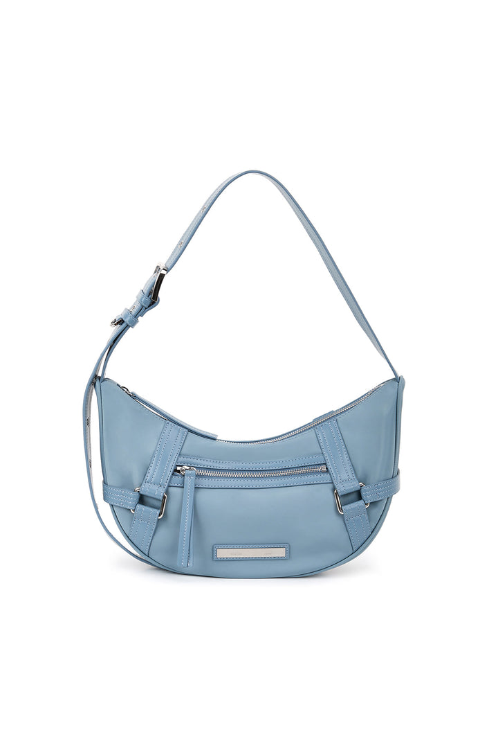 Matinkim Fabric Arc Hobo Bag IN Smoke Blue