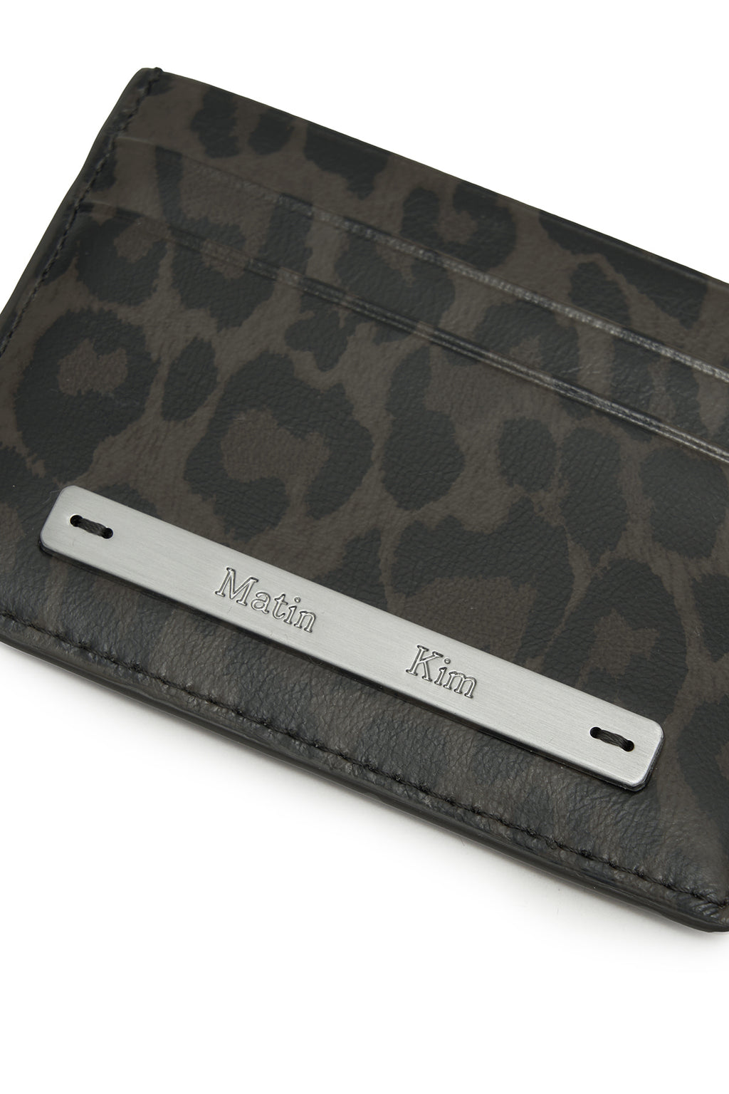 Matinkim Leopard Vintage Card Wallet IN Charcoal