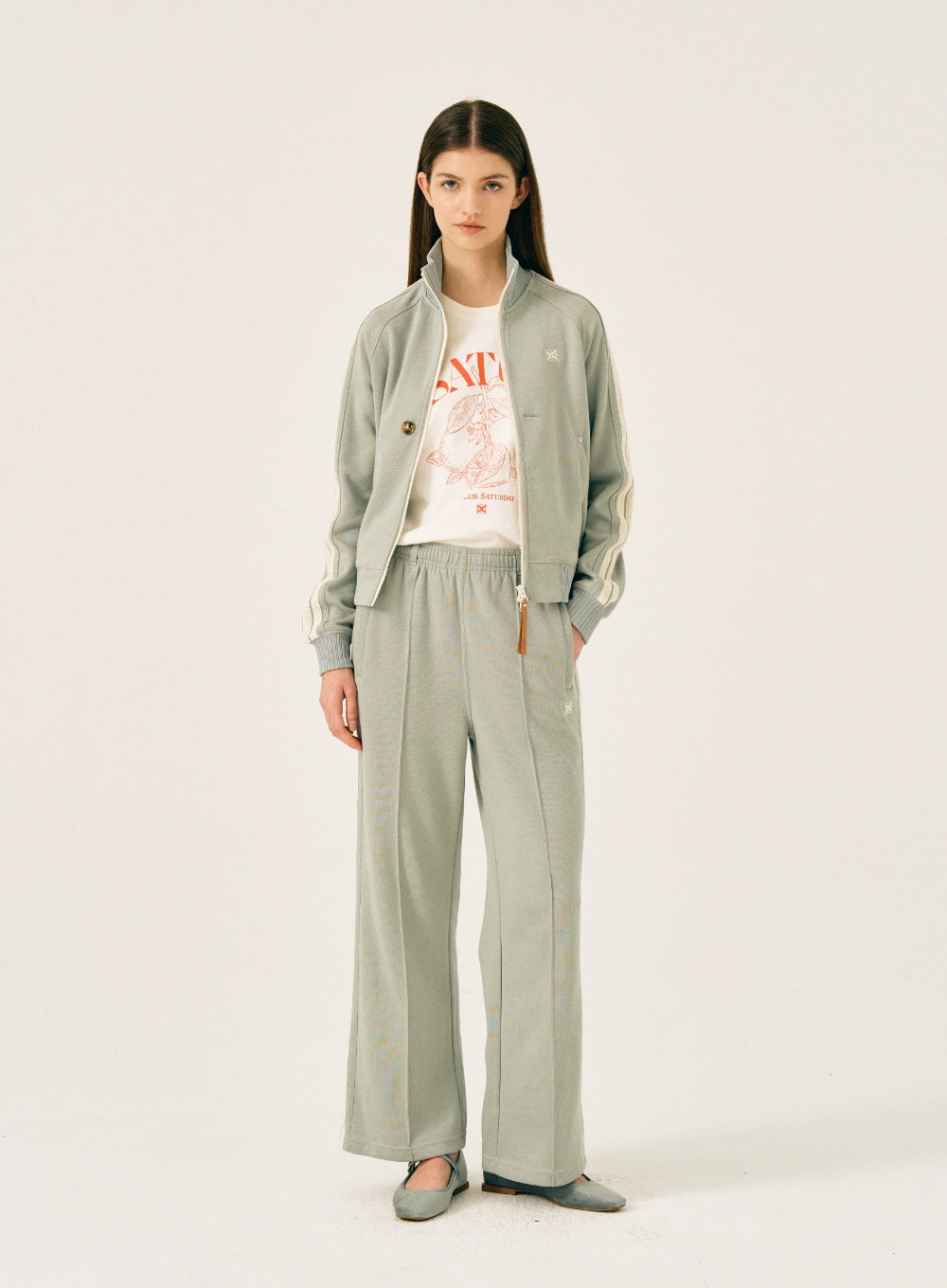 [satur] (W) Lawton All Day Track Pants - Olive Mint