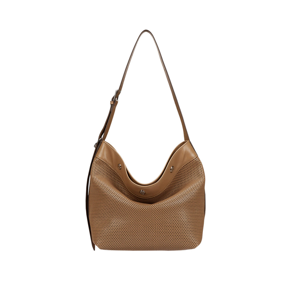 Vunque Perfec Button Up Net Hobo S Caramel Brown
