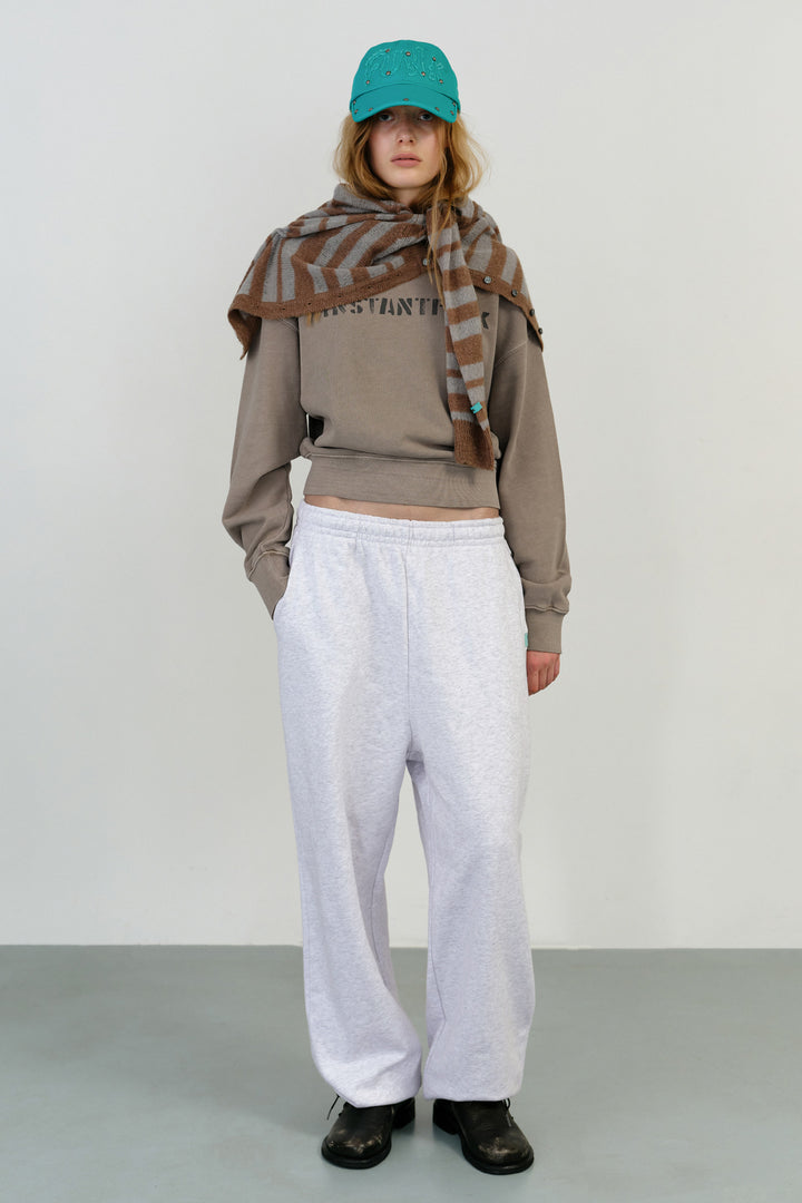 Instantfunk Basic Logo Sweatpants - Melange White