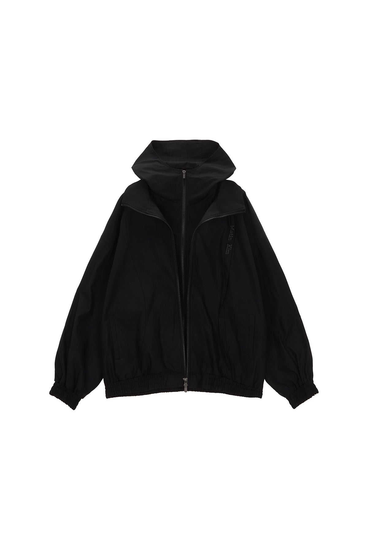 Matinkim Layered Hoody Balloon Jumper IN Black