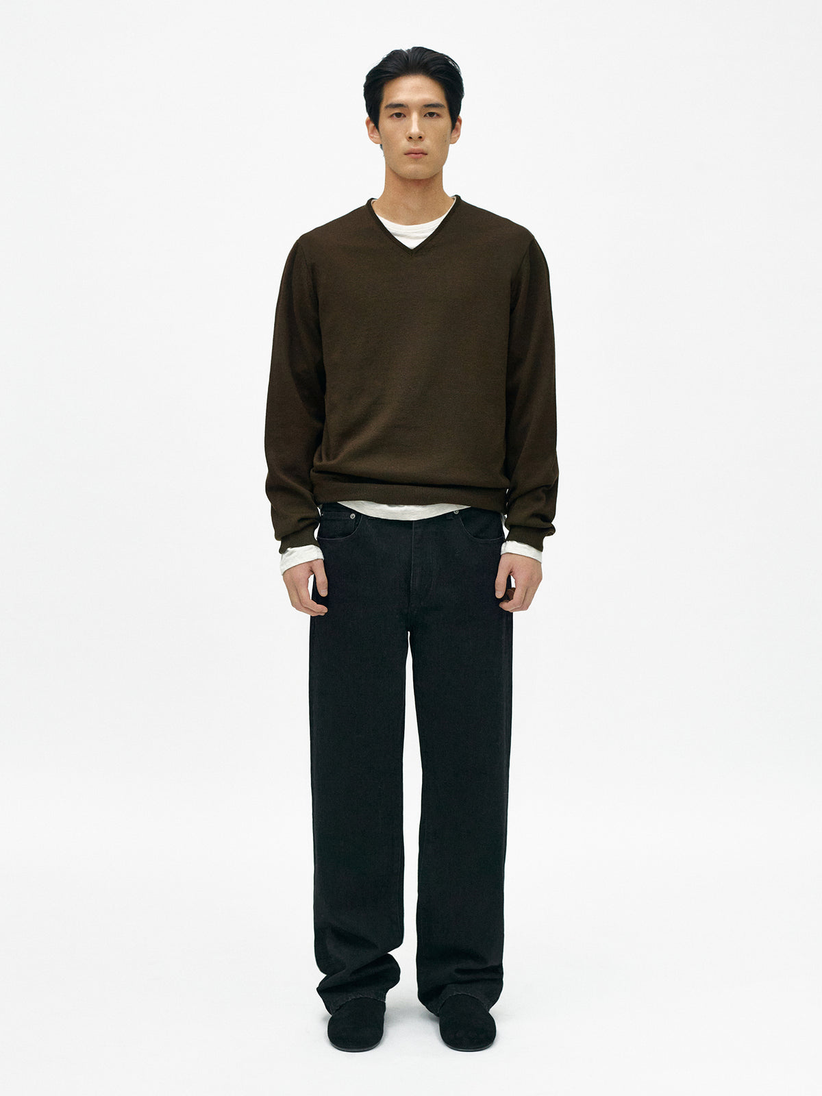 Nothing Written Foyer v-neck pullover (Brown)