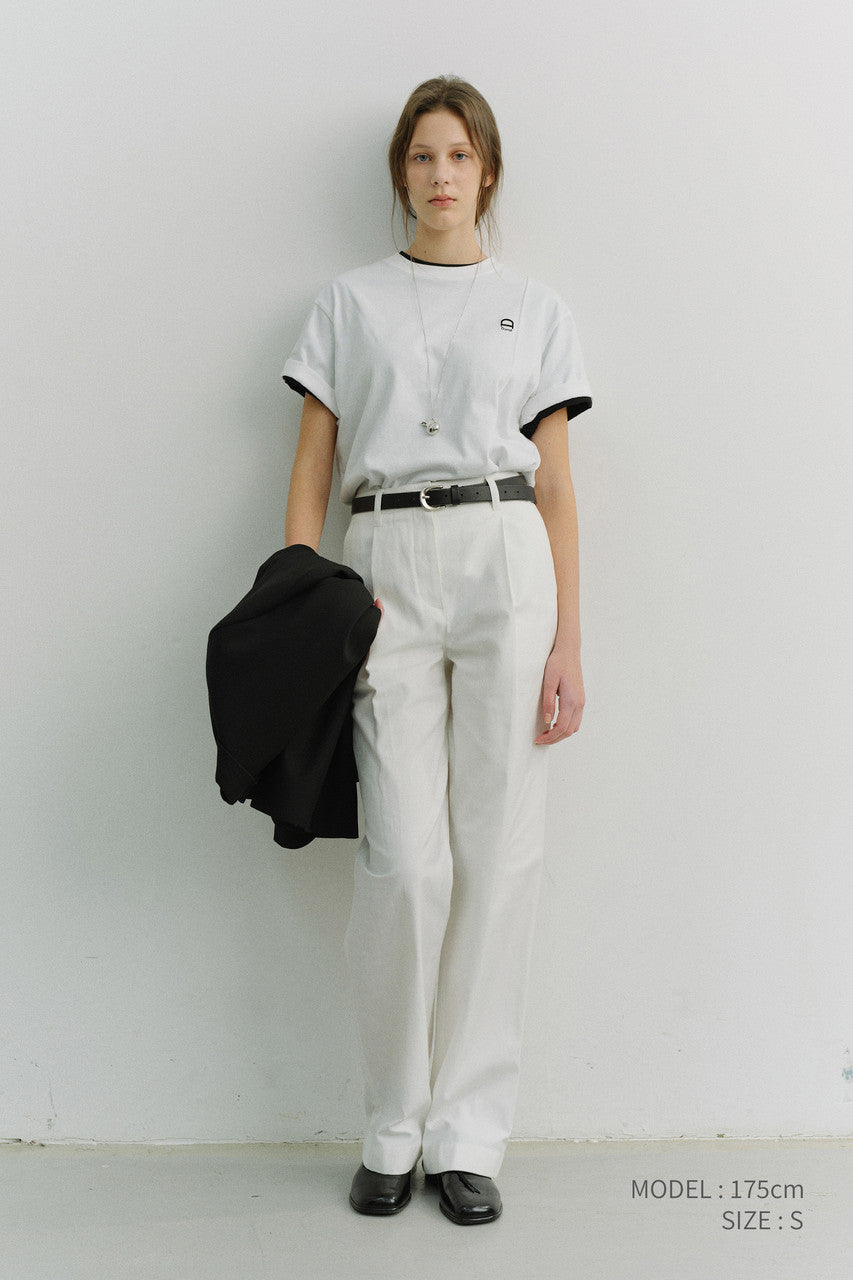 Dunst Unisex Logo Crease T-Shirt White