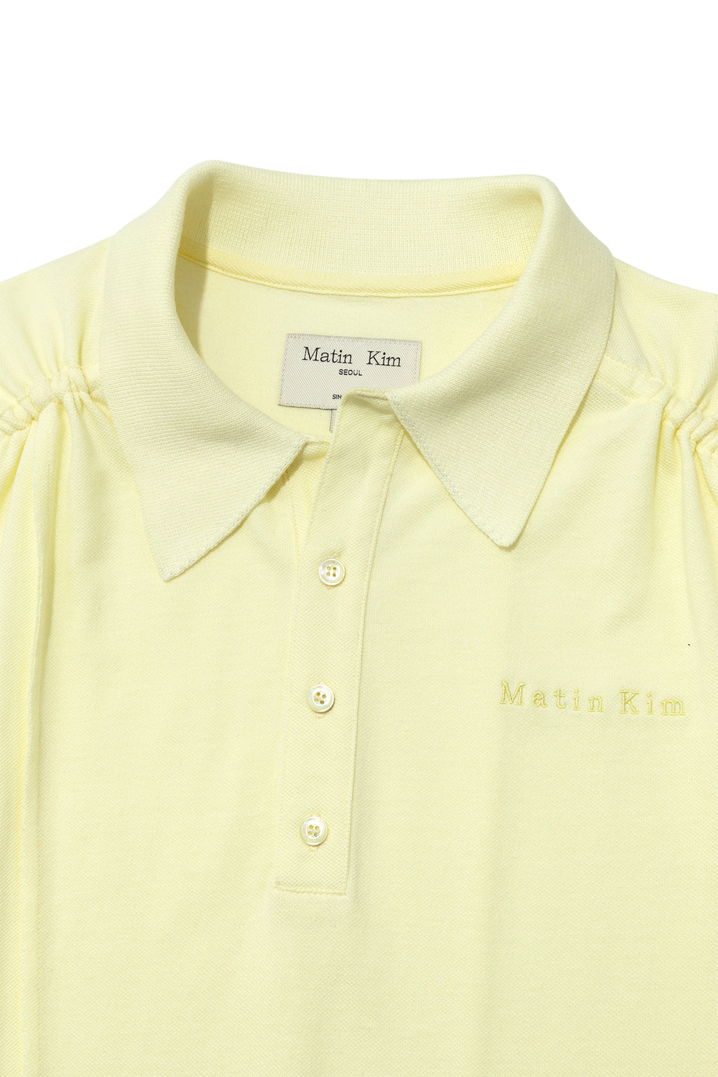Matinkim Two Way String Point Pique Top IN Light Yellow