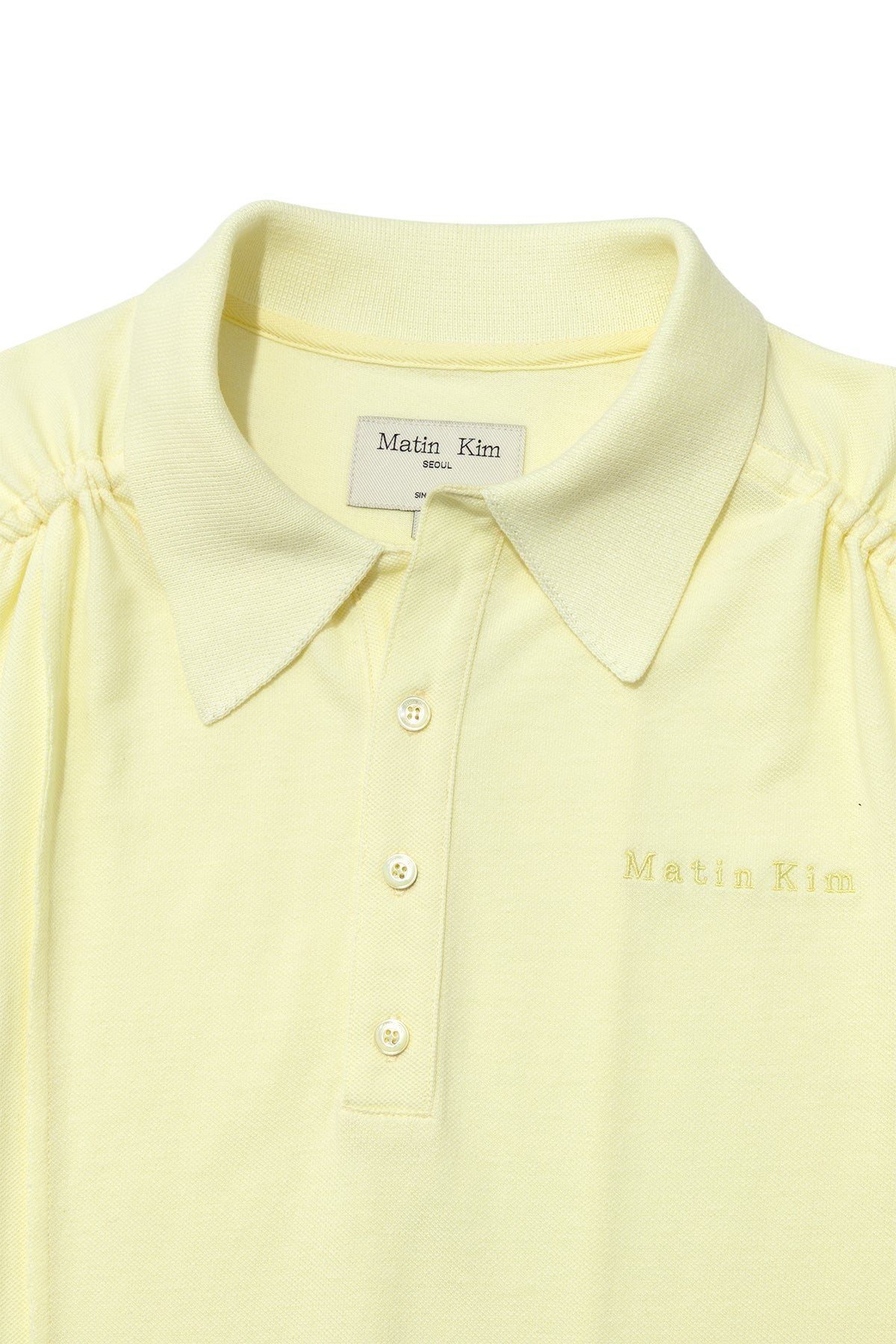 Matinkim Two Way String Point Pique Top IN Light Yellow