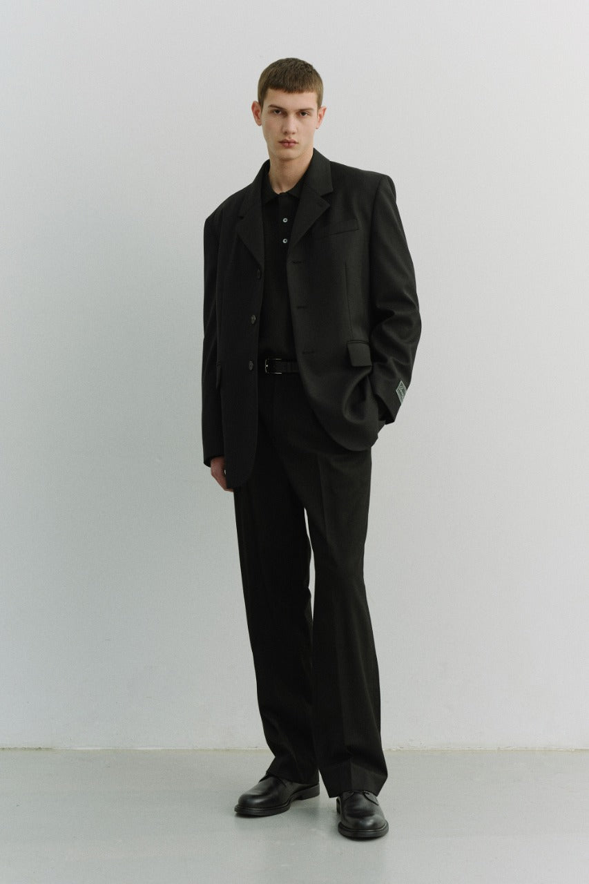 Dunst Unisex 3 Button Wool Blazer Black