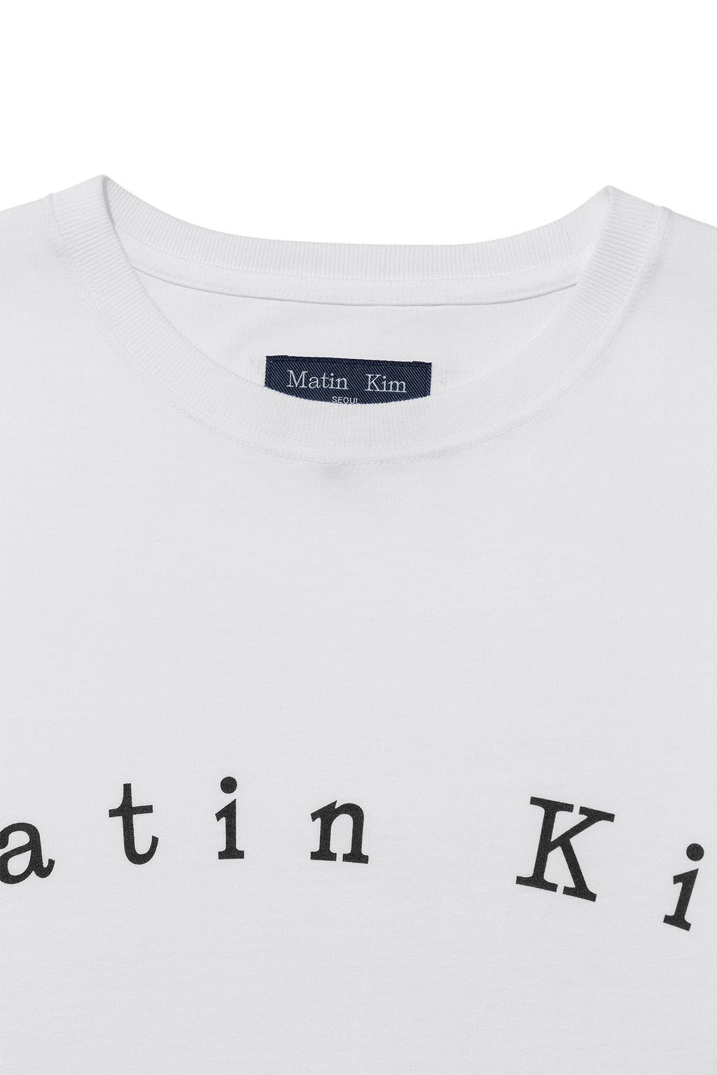 [matinkim] MINIMAL ARCH LOGO TOP FOR MEN IN WHITE
