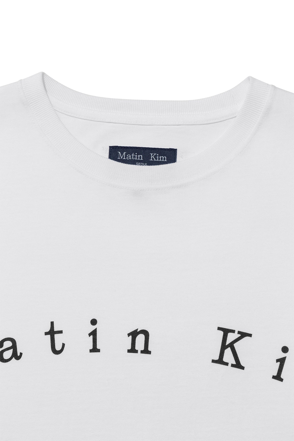 Matinkim Minimal Arch Logo Top For Men IN White