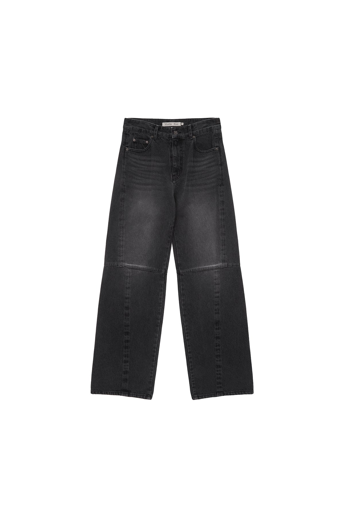Matinkim Side Washed Denim Pants IN Black