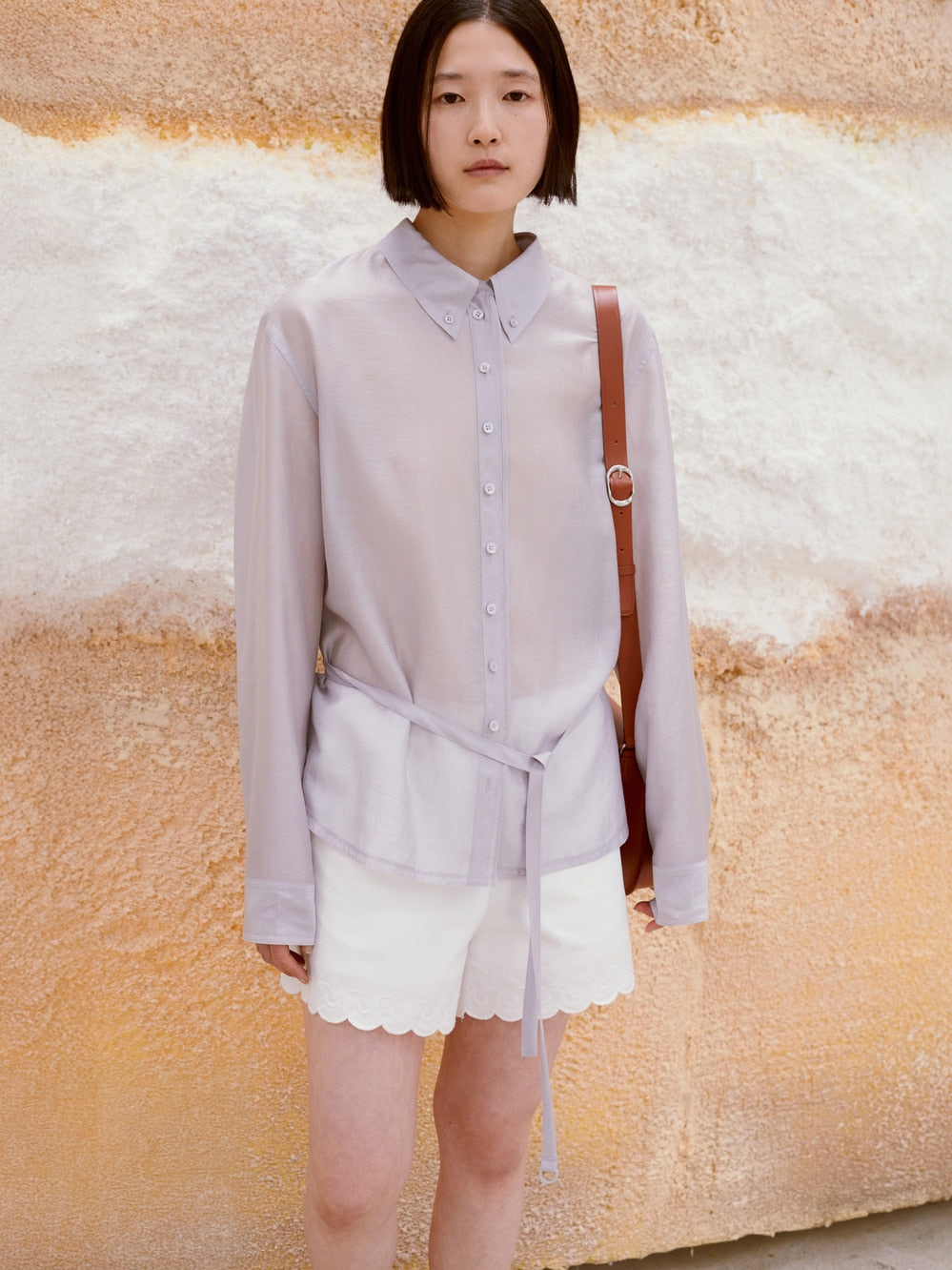 Low Classic Lace Embroidery Shorts White