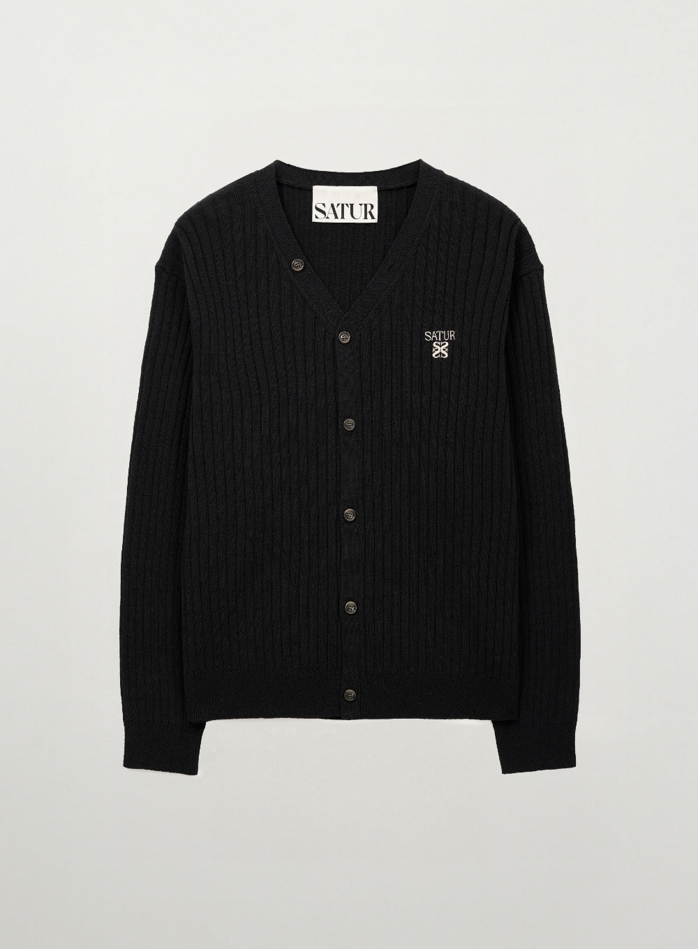 Satur Faro Linen Cardigan - Black