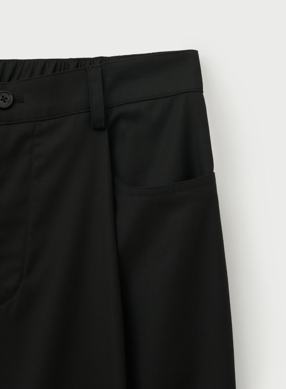 [satur] Classic One Tuck Easy Pants - Black