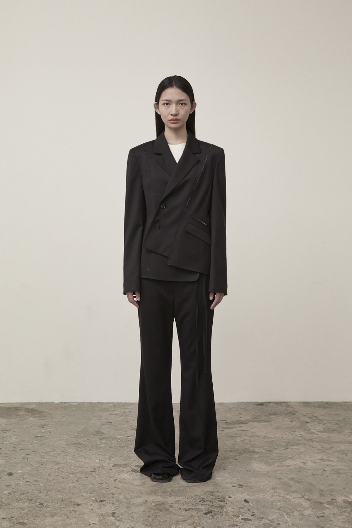 Matinkim Cut Out Point String Blazer IN Black