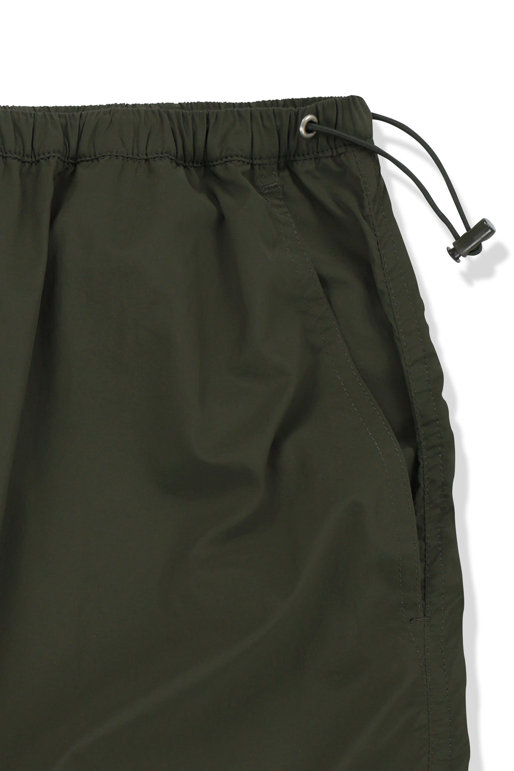Matinkim Patch Pocket Shirring Nylon Skirt IN Khaki
