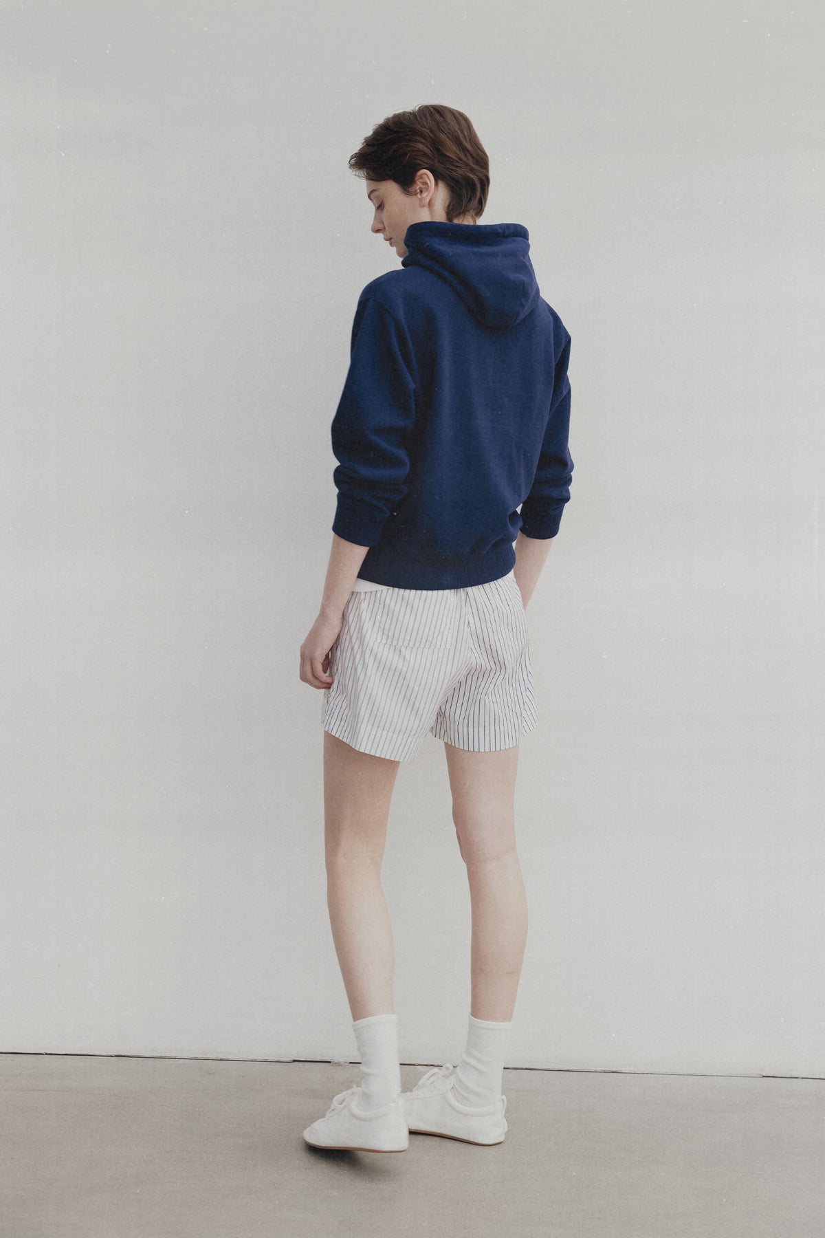 Nothing Written Heritage cotton hoodie (Washed navy)