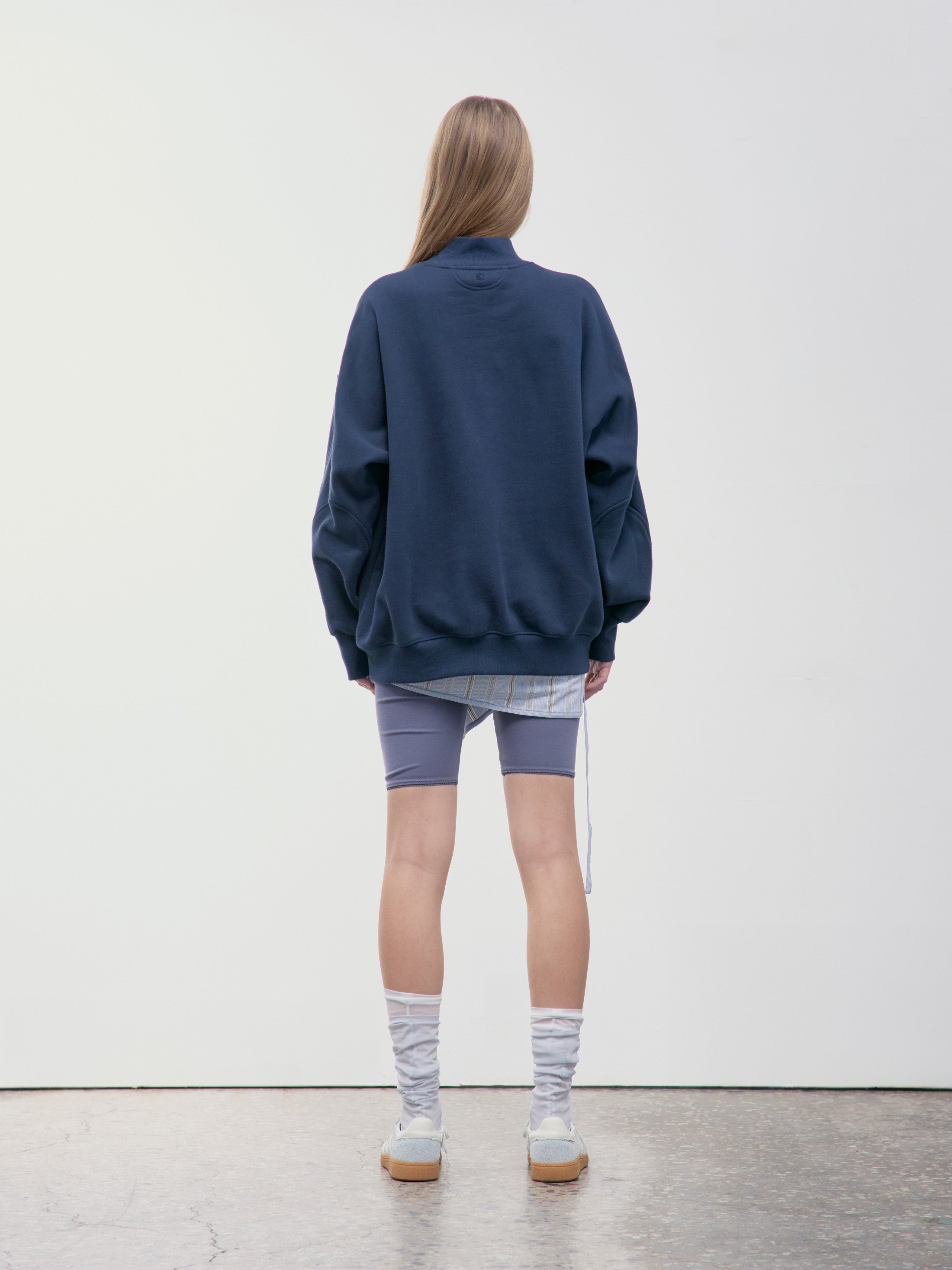 Low Classic Stripe Knit Wrap Skirt Blue