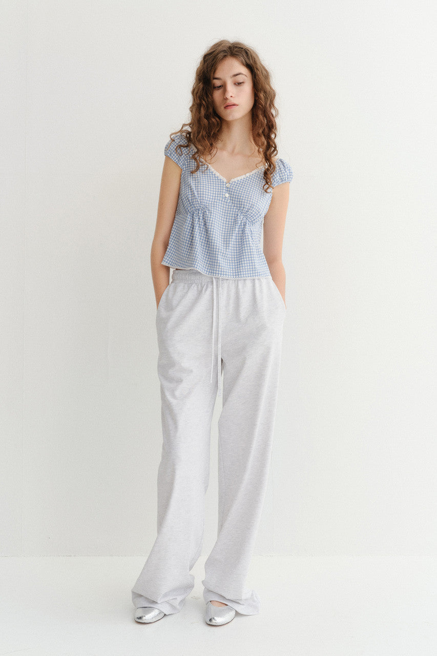 Dunst Summer Wide Jogger Pants Light Melange Grey
