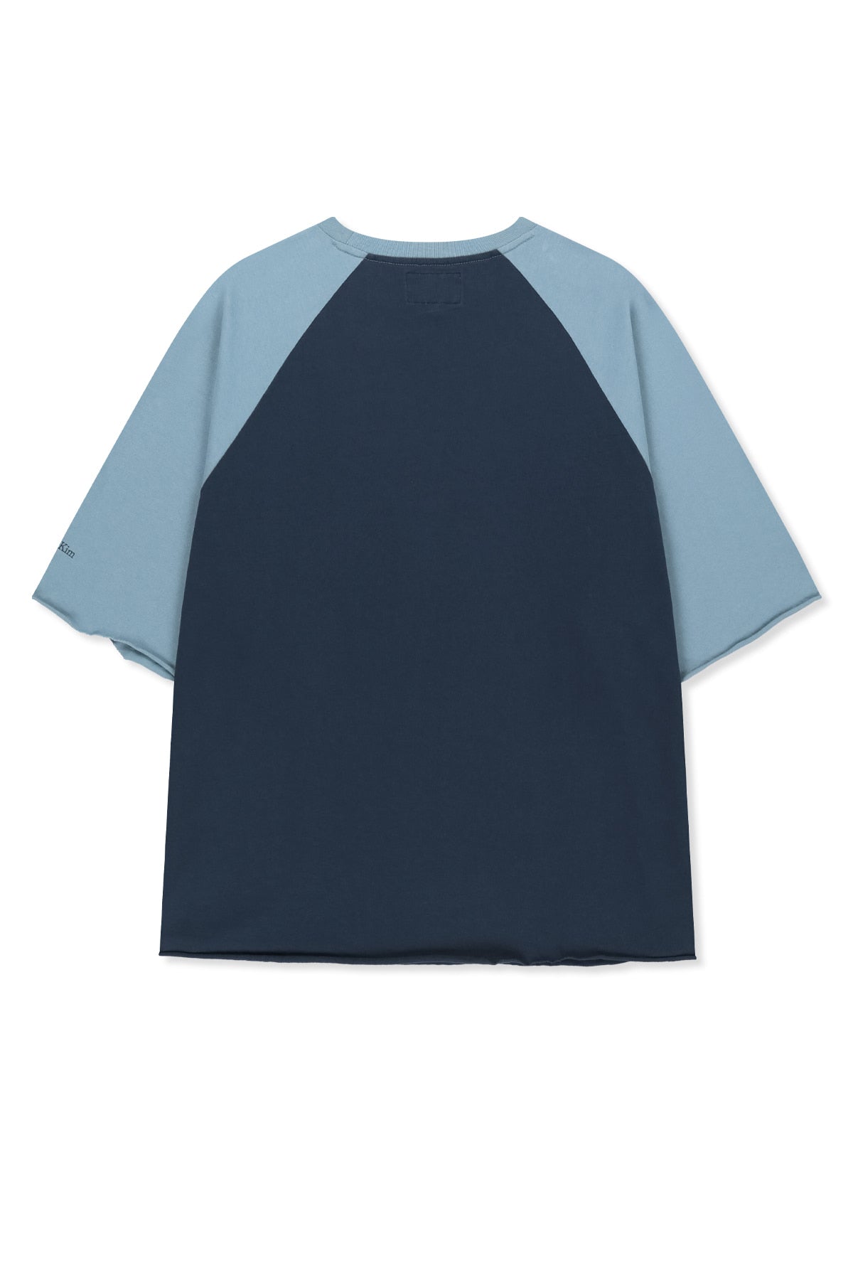 [matinkim] Raw Edge Raglan Top IN Navy
