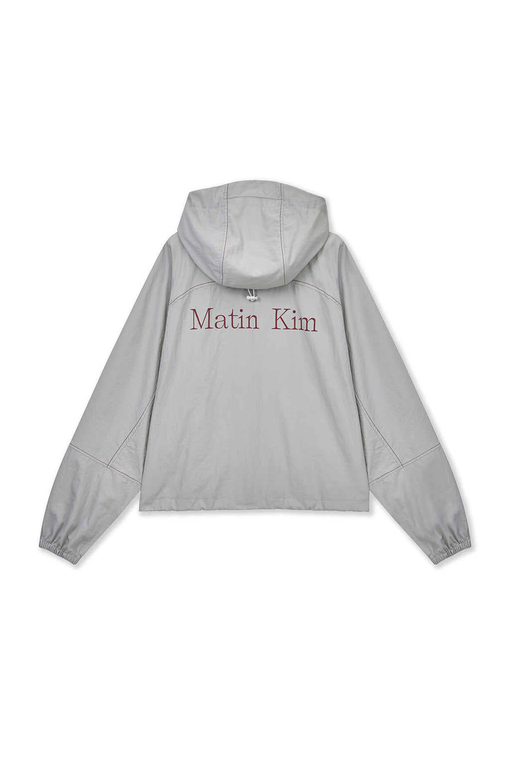 Matinkim Cropped Back Logo Hoody Wind Breaker IN Light Beige