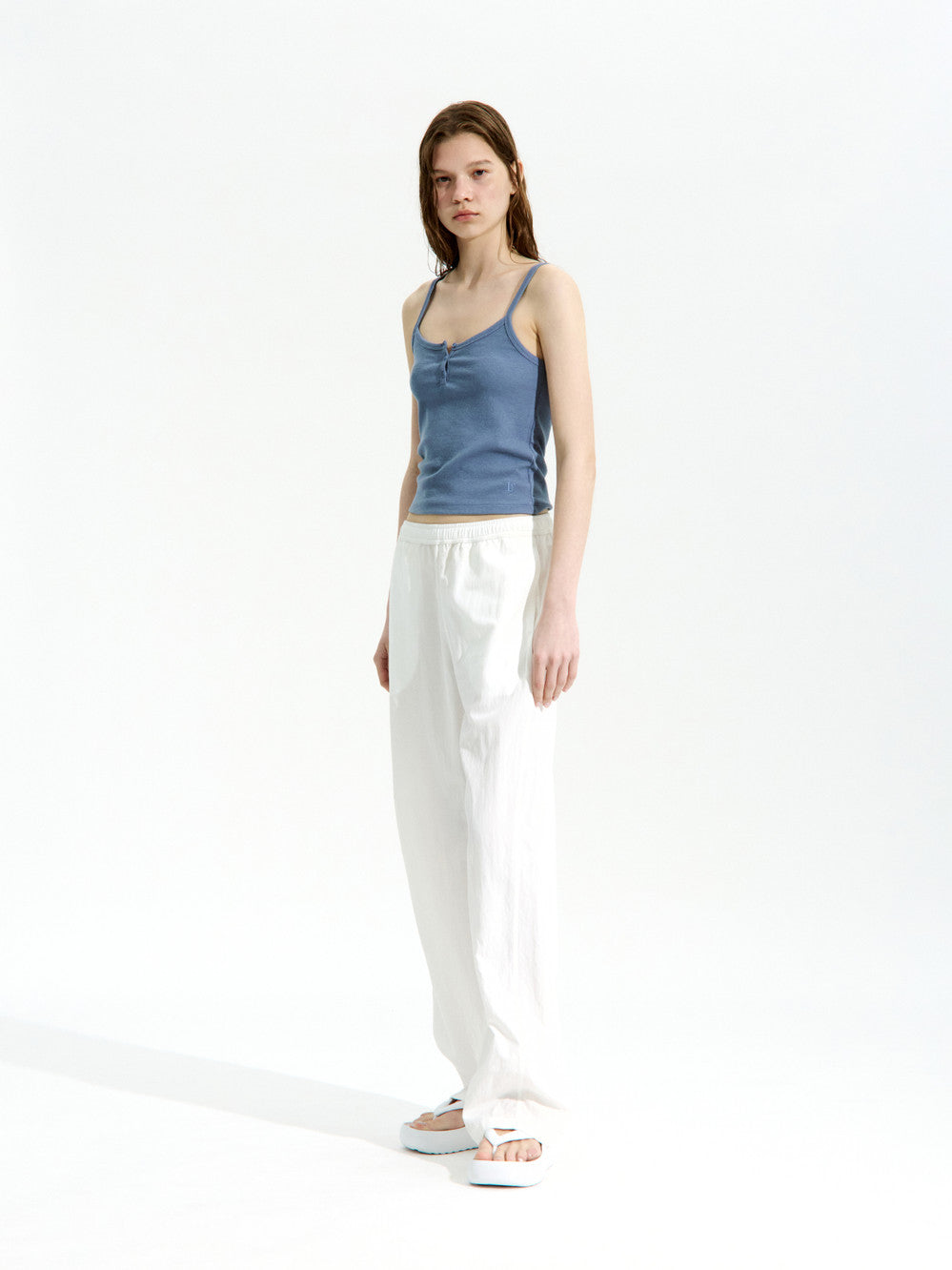Low Classic Henry Neck Camisole Blue