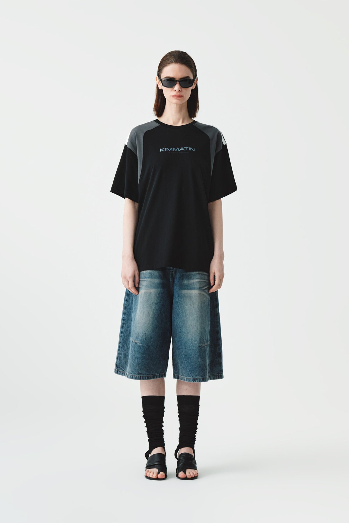 Matinkim Sporty Block Oversize Top IN Black