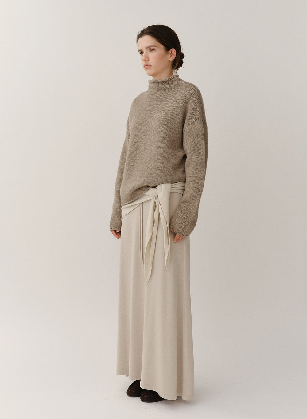 Kindersalmon Esmé Jersey Skirt Chalk