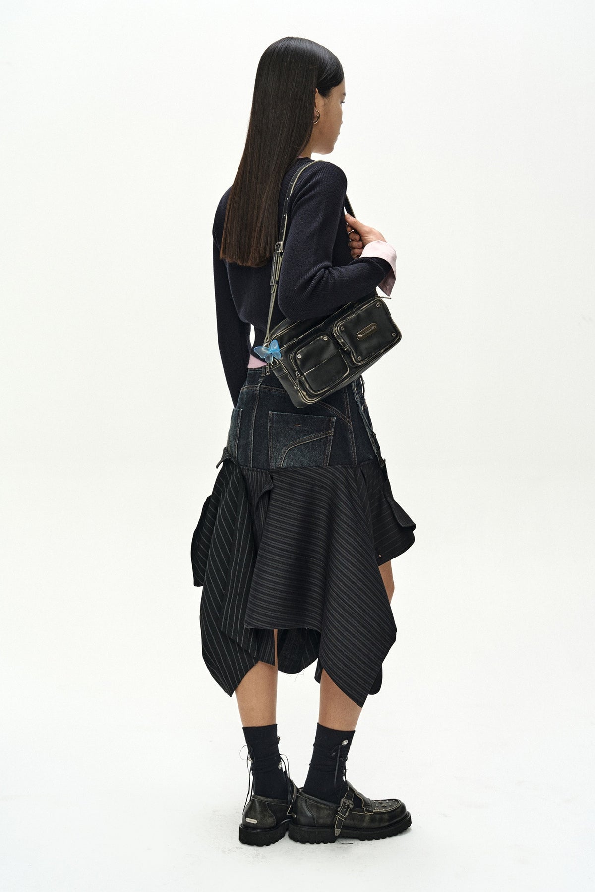 Andersson Bell Reworked Denim Panel Wrap Skirt