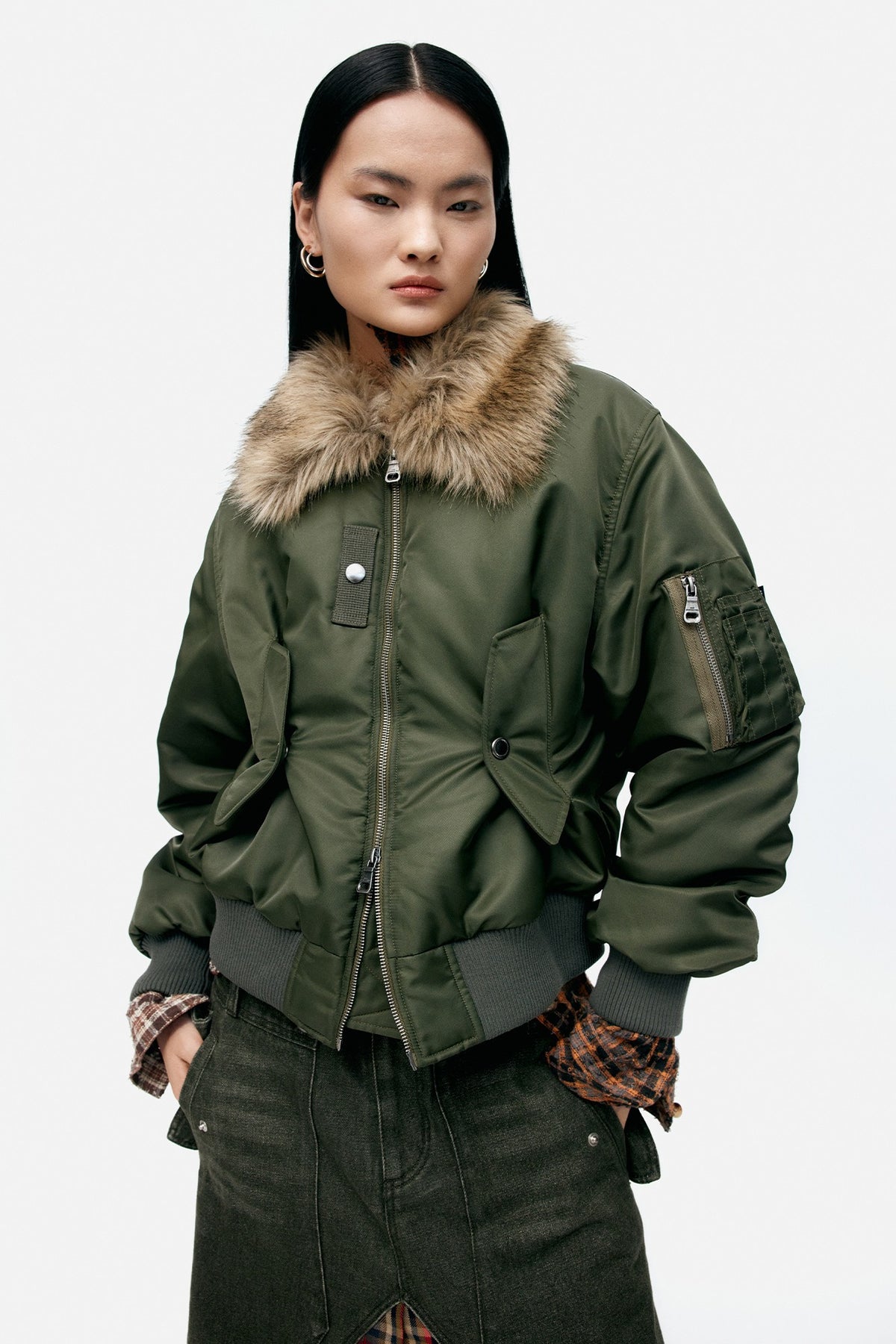 Andersson Bell Fur Collar MA-1 Bomber