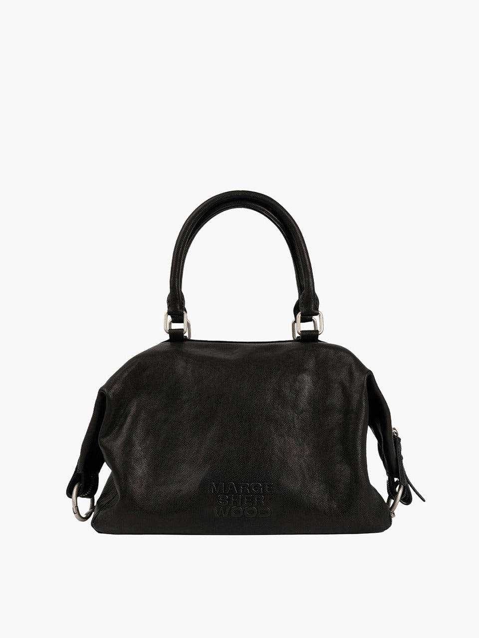 Margesherwood Dumpling Tote black washed nappa
