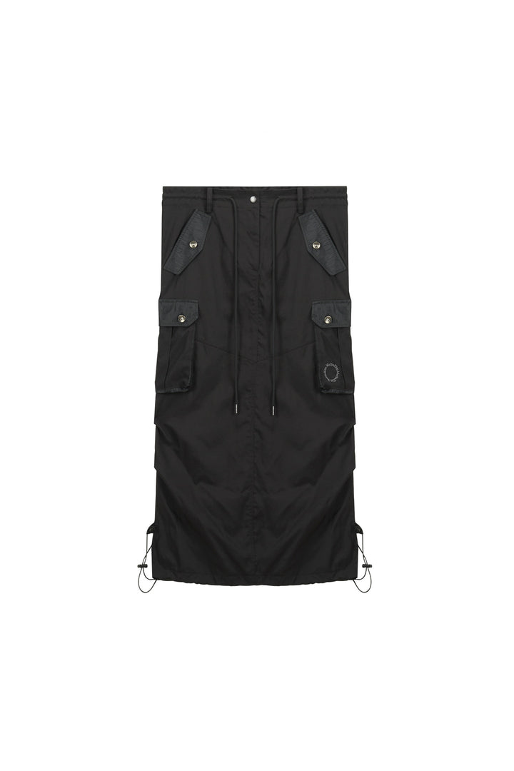 Matinkim Cargo Maxi Skirt IN Charcoal