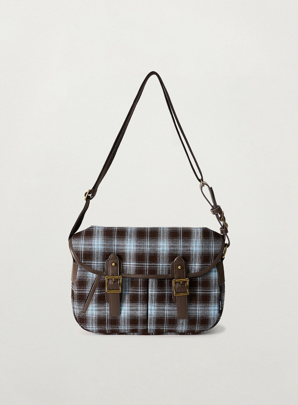 [satur] Classic Check Shoulder Bag - Blue