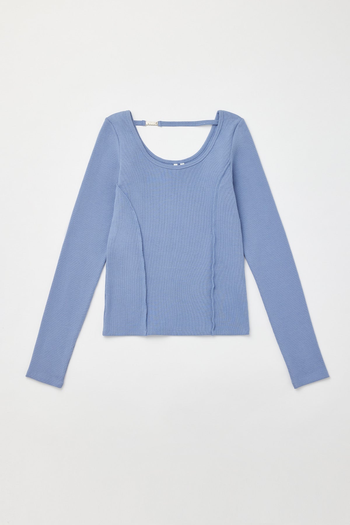 Matinkim Logo Charm Point Slim Top IN Light Blue