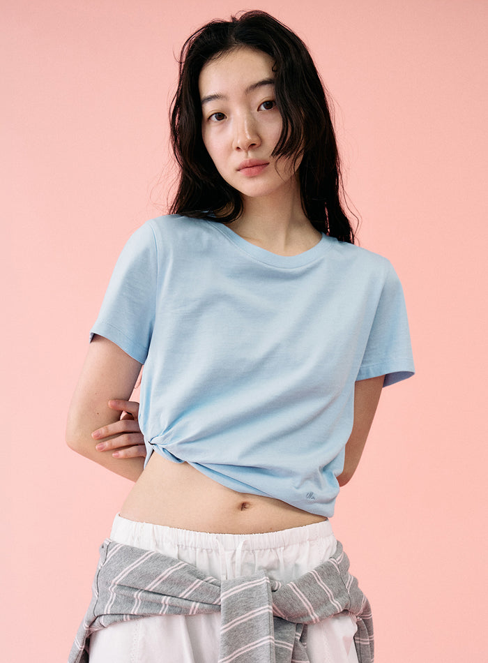 Mango Maniplease Origin Tee Light Blue