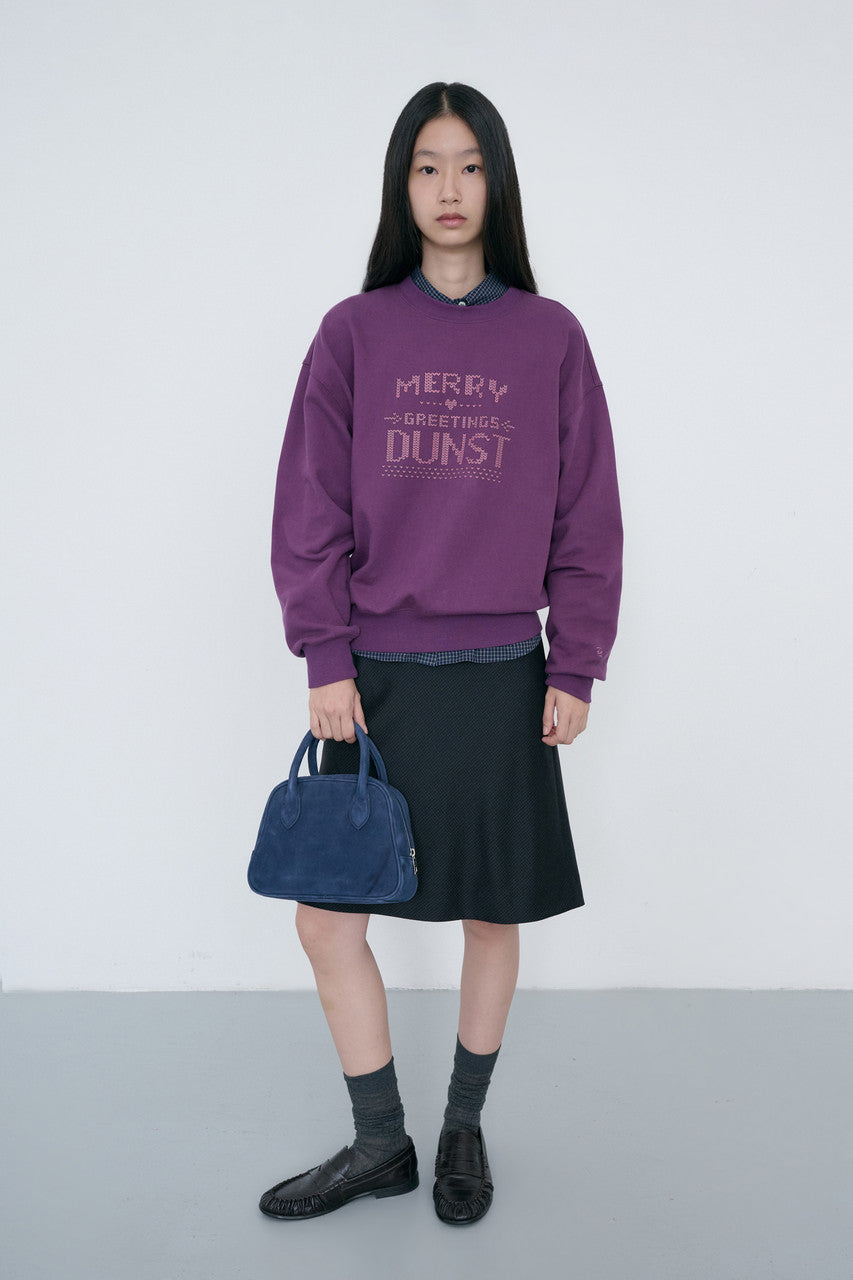 Dunst Suede Boston Tote Bag Navy