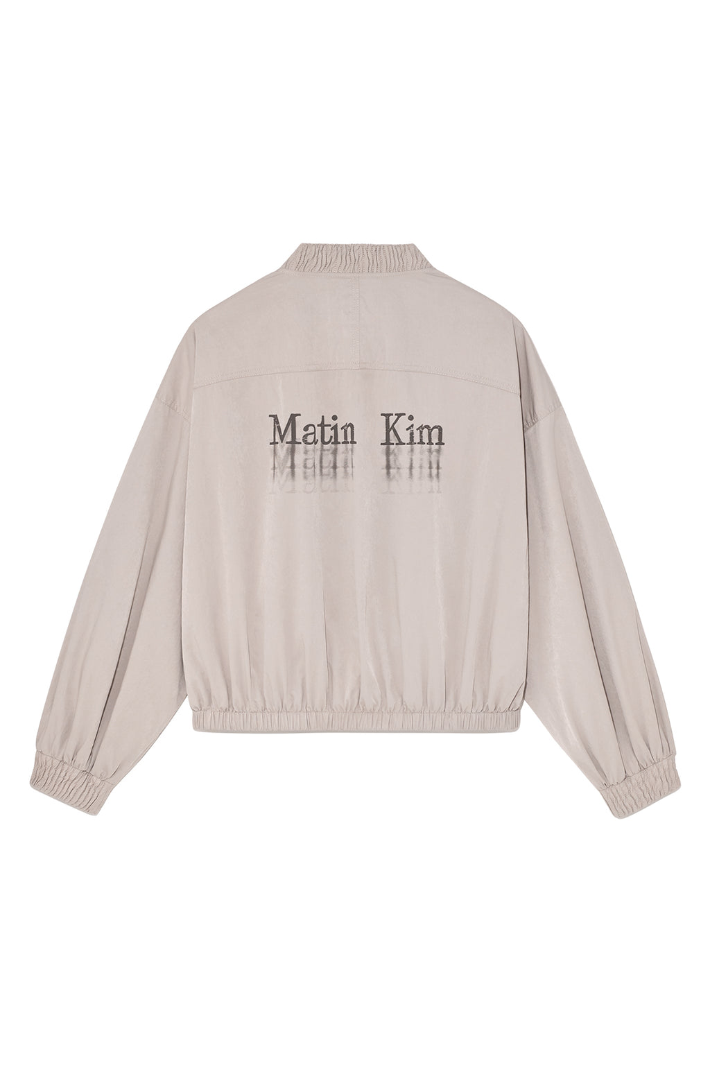 [matinkim] WASHED VOLUME BOMBER JUMPER IN LIGHT PINK