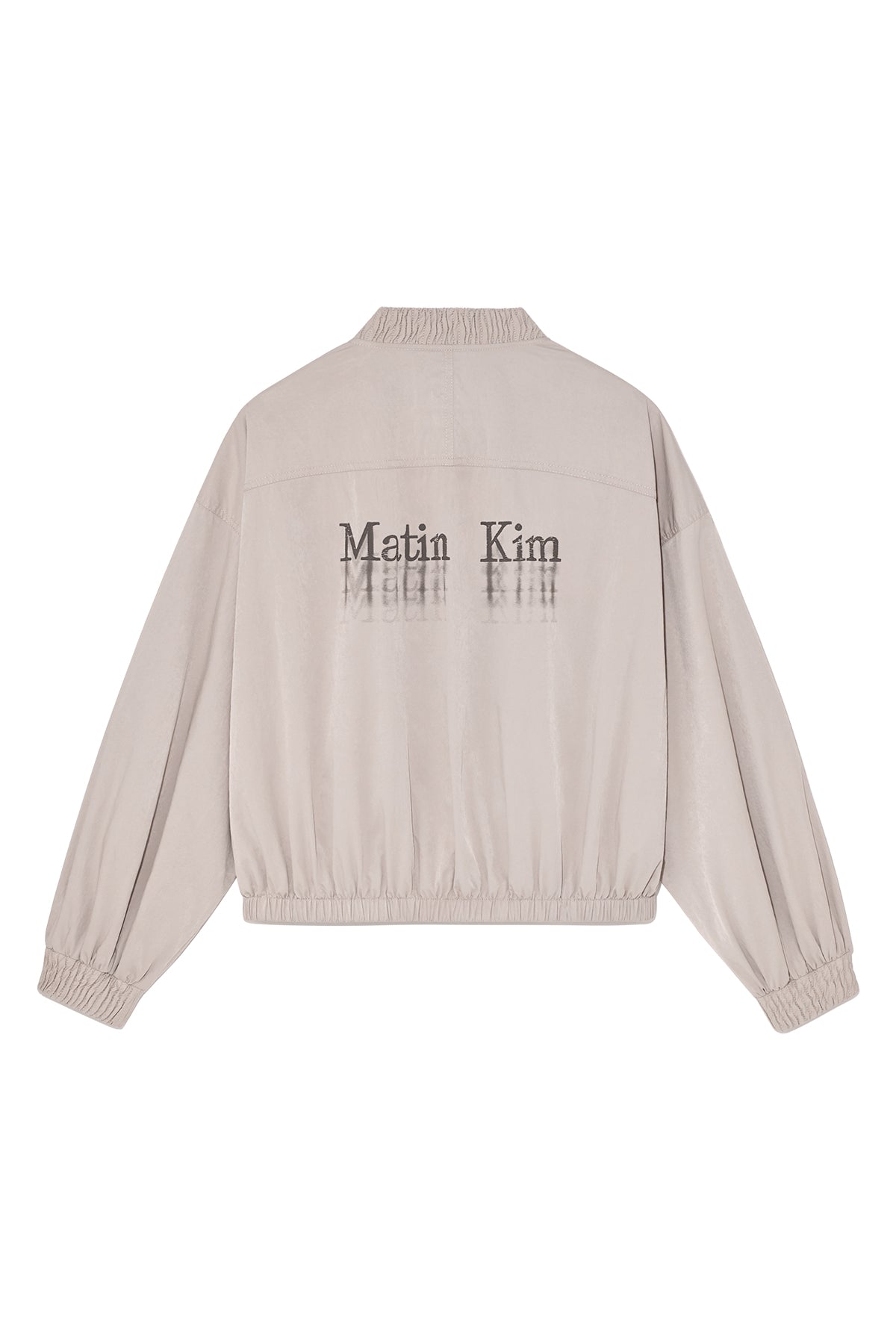 [matinkim] WASHED VOLUME BOMBER JUMPER IN LIGHT PINK