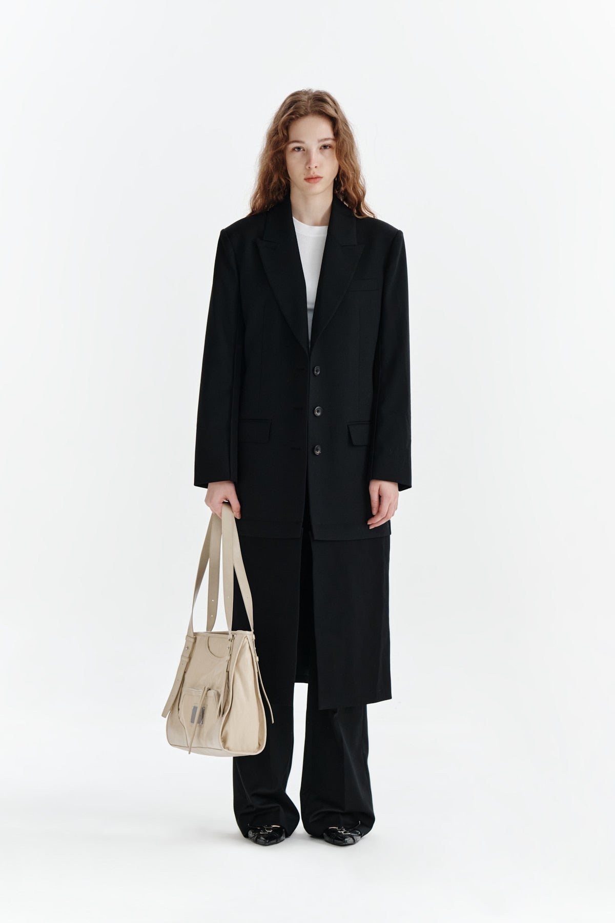 Matinkim Detachable Long Coat Jacket IN Black
