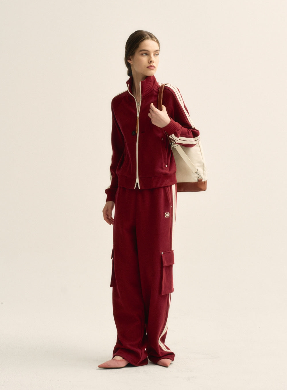 [satur] Zip Core 3-Way Sling Bag - Ivory Brown