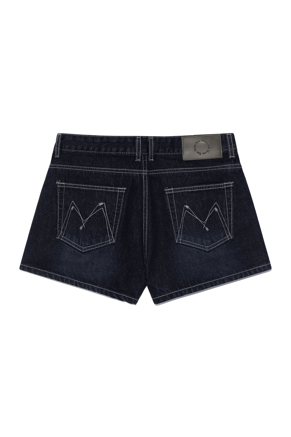 Matinkim Stitch Point Denim Shorts IN Black